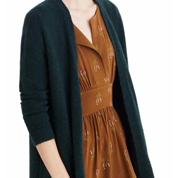 Madewell Kent Wool Cardigan Forest Green Sz M - Picture 3 of 11